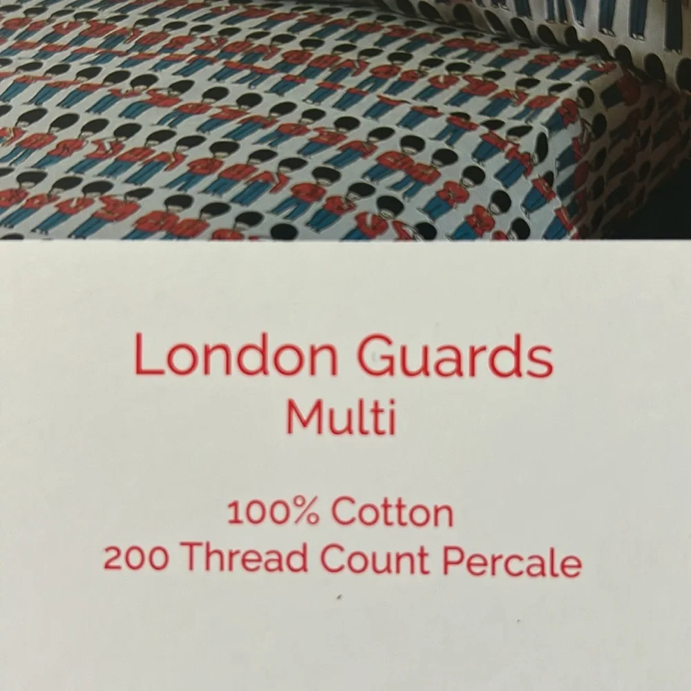 NWT Cath Kidston‎ Standard Pillowcase Pair 100% Cotton Percale London Guards